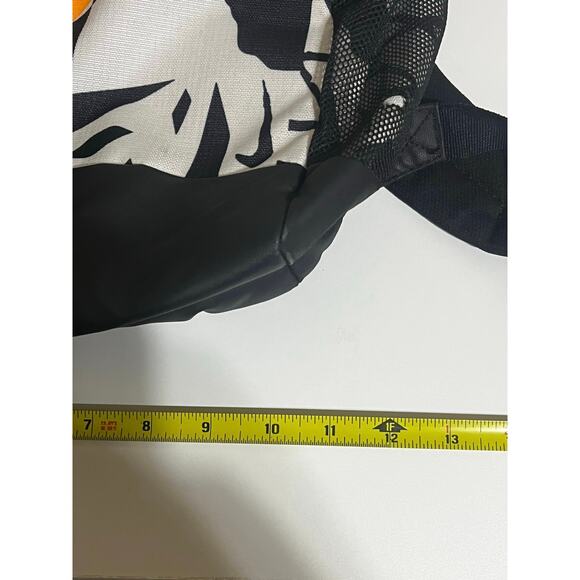 Nike Black & White Medium Size Backpack With Orange Swoosh & Side   Cup Holders - Picture 6 of 6